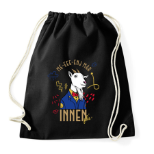 PRINTFASHION Me-eee-enj innen pls - Sportzsák, Tornazsák - Fekete tornazsák