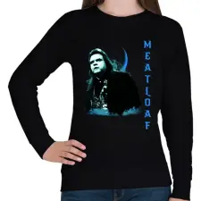 PRINTFASHION Meatloaf - Női pulóver - Fekete női pulóver, kardigán