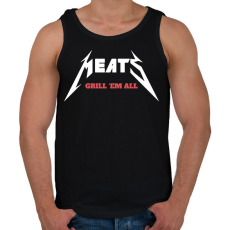 PRINTFASHION Meats - Férfi atléta - Fekete