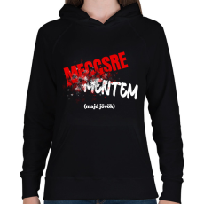 PRINTFASHION Meccsre mentem majd jövök - Női kapucnis pulóver - Fekete