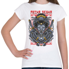 PRINTFASHION Mecha Geisha - Női póló - Fehér