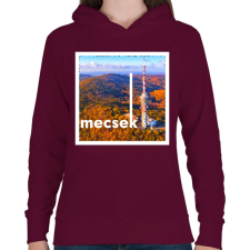PRINTFASHION mecsek1v1v2vbpngv1 - Női kapucnis pulóver - Bordó női pulóver, kardigán