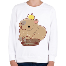 PRINTFASHION Medencéző Capybara - Gyerek pulóver - Fehér gyerek pulóver, kardigán