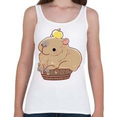 PRINTFASHION Medencéző Capybara - Női atléta - Fehér
