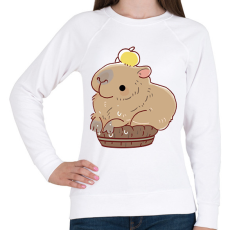 PRINTFASHION Medencéző Capybara - Női pulóver - Fehér