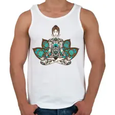 PRINTFASHION Meditáció - Férfi atléta - Fehér atléta, trikó