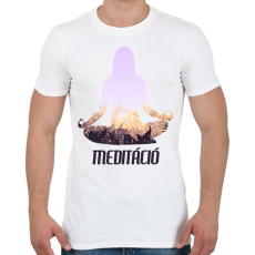 PRINTFASHION Meditáció - Férfi póló - Fehér