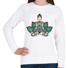 PRINTFASHION Meditáció - Női pulóver - Fehér