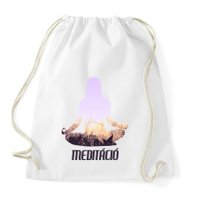 PRINTFASHION Meditáció - Sportzsák, Tornazsák - Fehér tornazsák