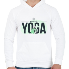 PRINTFASHION Meditációs jóga - Férfi kapucnis pulóver - Fehér női pulóver, kardigán