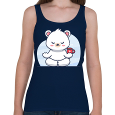 PRINTFASHION Meditáló jegesmedve - Női atléta - Sötétkék