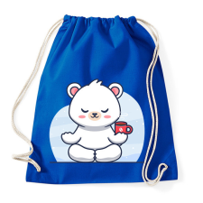 PRINTFASHION Meditáló jegesmedve - Sportzsák, Tornazsák - Bright royal tornazsák