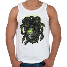 PRINTFASHION Medúza - Férfi atléta - Fehér