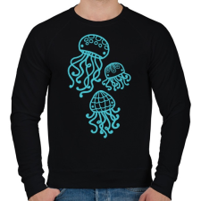 PRINTFASHION Medúza - Férfi pulóver - Fekete férfi pulóver, kardigán