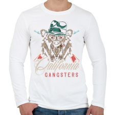 PRINTFASHION Medve 04 - California Gangsters - Férfi hosszú ujjú póló - Fehér férfi póló