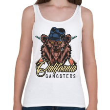PRINTFASHION Medve 06 - California Gangsters - Női atléta - Fehér női trikó