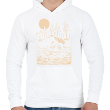 PRINTFASHION Medve bocs - Férfi kapucnis pulóver - Fehér férfi pulóver, kardigán