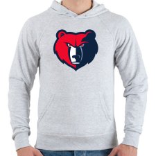 PRINTFASHION Medve - Férfi kapucnis pulóver - Sport szürke férfi pulóver, kardigán