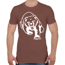 PRINTFASHION Medve  - Férfi póló - Mogyoróbarna férfi póló