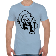 PRINTFASHION Medve  - Férfi póló - Világoskék férfi póló