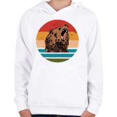 PRINTFASHION Medve - Gyerek kapucnis pulóver - Fehér