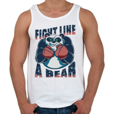 PRINTFASHION Medve - harcolj mint egy medve - Férfi atléta - Fehér atléta, trikó