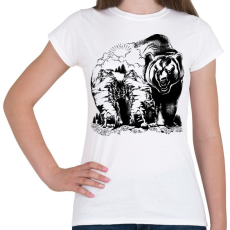 PRINTFASHION Medve hegy - Női póló - Fehér