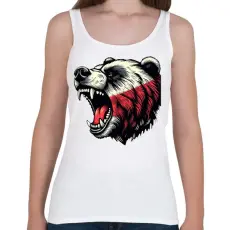 PRINTFASHION Medve - Női atléta - Fehér