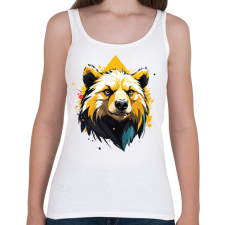 PRINTFASHION Medve - Női atléta - Fehér női trikó