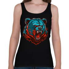 PRINTFASHION medve - Női atléta - Fekete női trikó