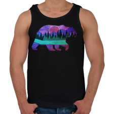 PRINTFASHION Medve sziluett - Férfi atléta - Fekete atléta, trikó