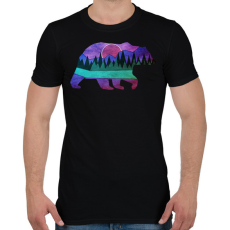 PRINTFASHION Medve sziluett - Férfi póló - Fekete