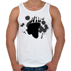 PRINTFASHION medve talp - Férfi atléta - Fehér