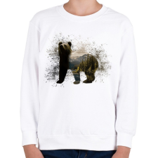 PRINTFASHION medvében az erdő - Gyerek pulóver - Fehér gyerek pulóver, kardigán