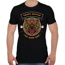 PRINTFASHION Medveveszély - Férfi póló - Fekete férfi póló