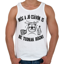 PRINTFASHION Még a jó csávók is be tudnak rúgni - Férfi atléta - Fehér atléta, trikó