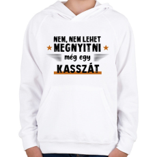 PRINTFASHION Még egy kassza - Gyerek kapucnis pulóver - Fehér