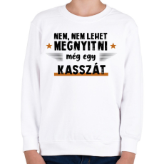 PRINTFASHION Még egy kassza - Gyerek pulóver - Fehér