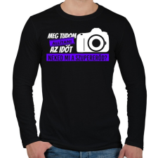 PRINTFASHION Meg tudom állítani az időt - Férfi hosszú ujjú póló - Fekete férfi póló