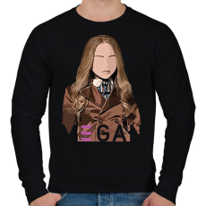 PRINTFASHION Megan - Férfi pulóver - Fekete