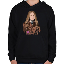 PRINTFASHION Megan - Gyerek kapucnis pulóver - Fekete gyerek pulóver, kardigán