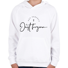 PRINTFASHION Megbocsátás - Gyerek kapucnis pulóver - Fehér
