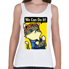 PRINTFASHION Megcsináljuk! - Női atléta - Fehér női trikó