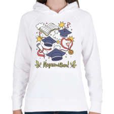 PRINTFASHION Megcsináltam - Női kapucnis pulóver - Fehér női pulóver, kardigán