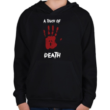 PRINTFASHION Megérint a halál - Gyerek kapucnis pulóver - Fekete gyerek pulóver, kardigán