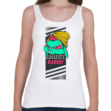 PRINTFASHION Méges nyuszi - Női atléta - Fehér női trikó