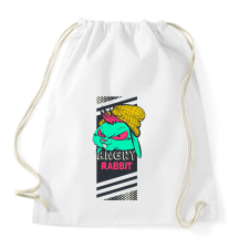PRINTFASHION Méges nyuszi - Sportzsák, Tornazsák - Fehér tornazsák
