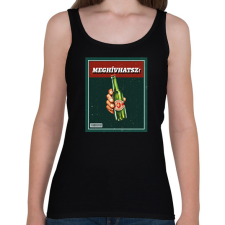 PRINTFASHION Meghívhatsz - Női atléta - Fekete női trikó