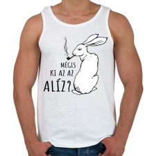 PRINTFASHION Mégis ki az az Alíz? - Férfi atléta - Fehér atléta, trikó