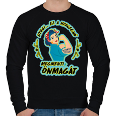 PRINTFASHION Megmenti önmagát - Férfi pulóver - Fekete